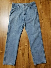 WRANGLER RUGGED WEAR Jeans Men 38X34 Regular Fit Straight Bootcut Blue Denim