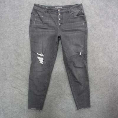 Maurices Jeans Women's 18 Gray Dark Wash High Rise Jegging Jeans