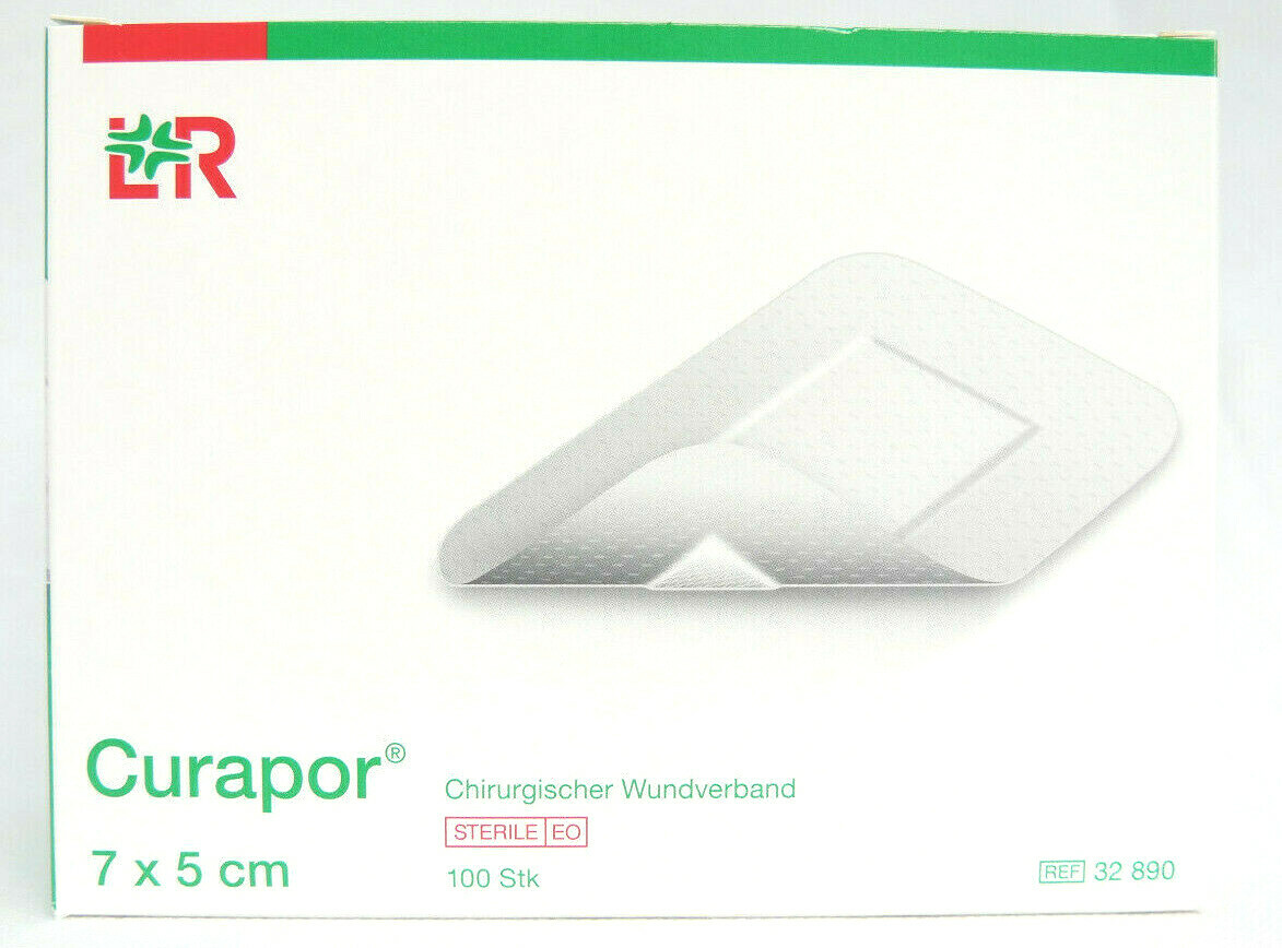 100x Wundverband Curapor Chirurgisch 7x5 cm STERIL. REF 32890