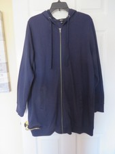 Ladied Ellos Long Sweat Jacket Size S..navy