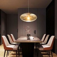 HäNge Leuchte Chrom Pendel Lampe Decken Strahler GeäTzt Wohn Zimmer Beleuchtung