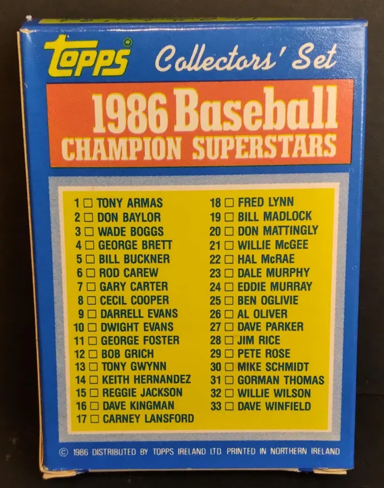 1986 Topps Woolworth Baseball Champion Superstars Complete Set NIB 33 Cards - Image 2 of 4