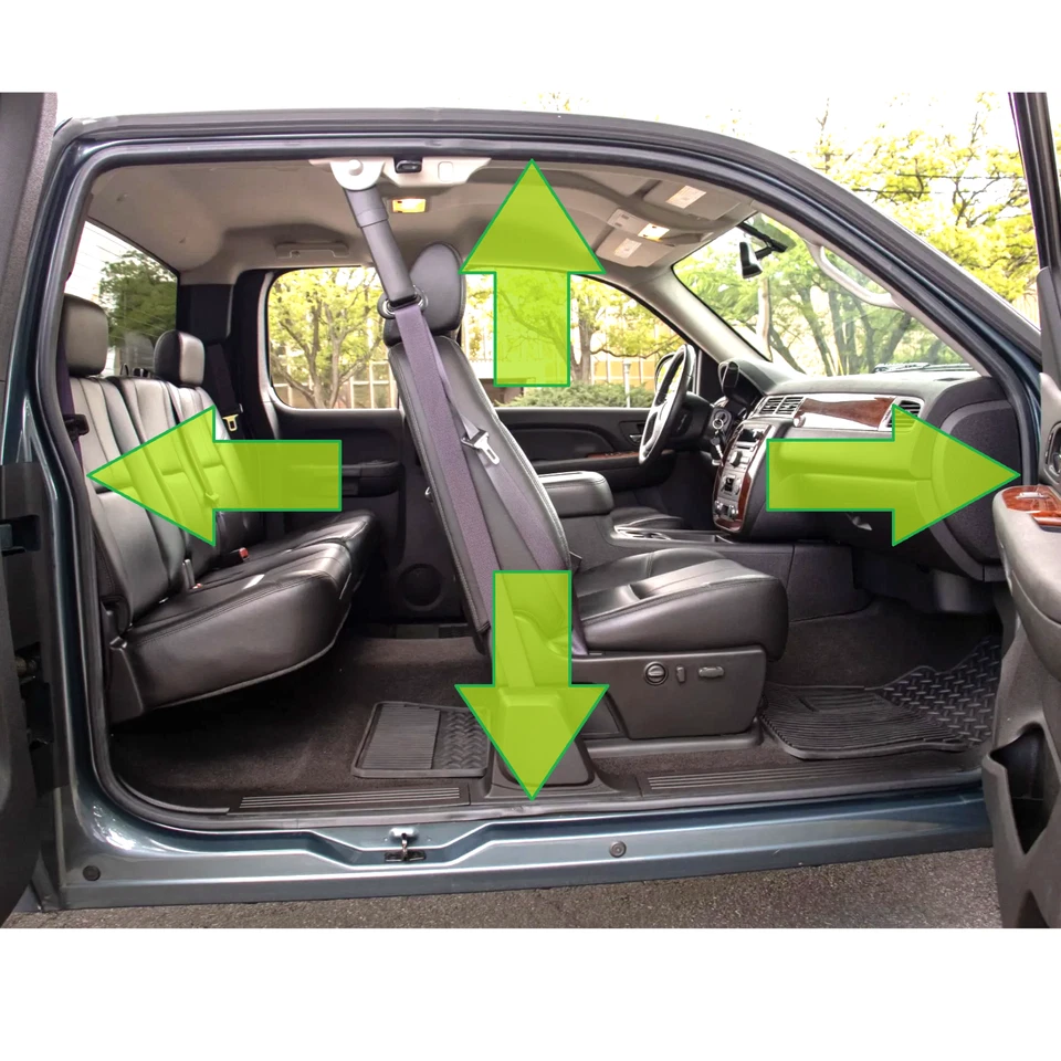 Sello de puerta de cabina extendida Chevrolet Silverado GMT900 2 piezas resistente al clima Foto 4 de 4