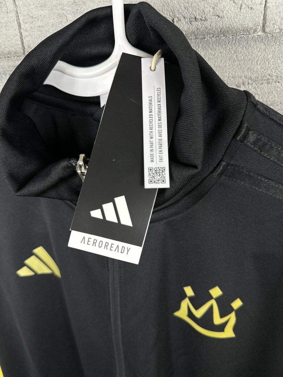 Adidas Mohamed Salah Mens Small Crown Track Jacket Black And