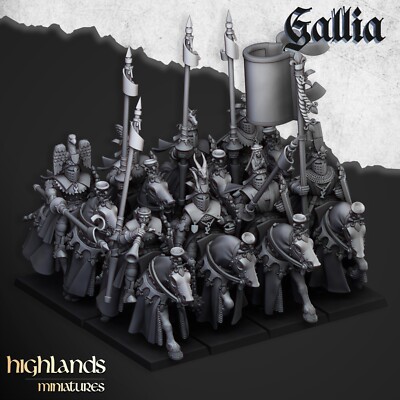32/28mm Highland Minis Gallia Gralsritter für Fantasy/Mittelalter Wargaming