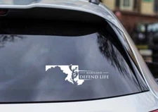 Maryland Defend Life Vinyl Cut-Out Pro-Life Vinyl Cut-Out Sticker