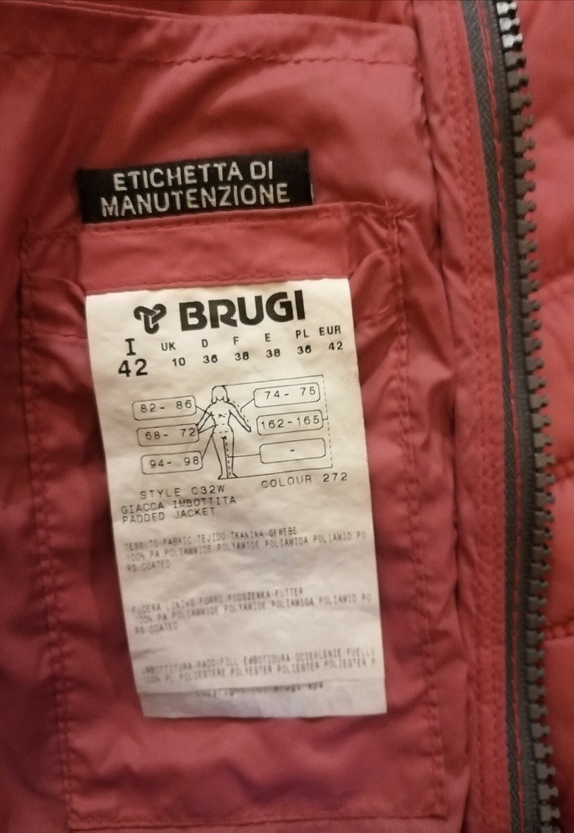 Doudoune Légère Brugi Femme Rose - Taille IT 42 - Imperméable & Chaude - Fabriqué En Italie