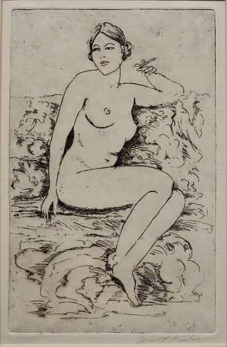 Walter Francis Kuhn- Art Deco Nude Female -Original 1930s Etching - Picture 3 of 7
