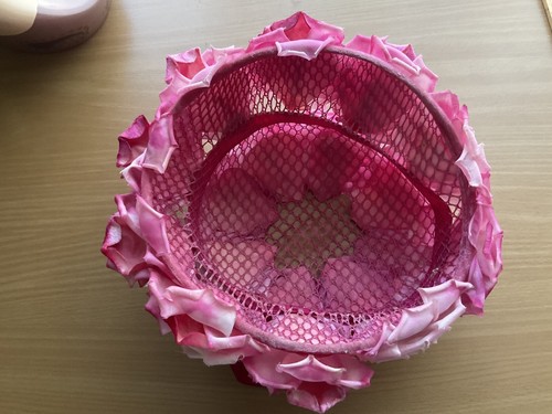 Ladies Vintage Hat Pink Flowers Petals Roses - 第 6/7 張圖片