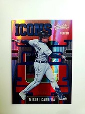 2021 Absolute Miguel Cabrera Icons Insert 99/99 Red Spectrum Parallel. 