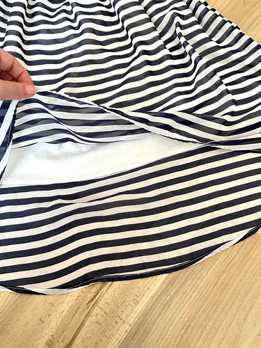 Nautical Girl’s Sleeveless Navy White Striped Maxi Summer Sundress 10 - Picture 3 of 5