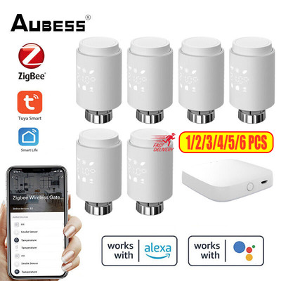 Zigbee Tuya Smart Thermostat TRV Radiator Valve Programmable for Alexa Google DE