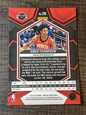2023-24 PANINI MOSAIC NBA DEBUT, AMEN THOMPSON, ROOKIE | eBay