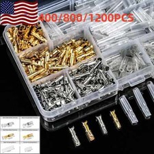 1200/400PCS Male Female Bullet Electrical Wire Butt Crimp Connectors Terminals