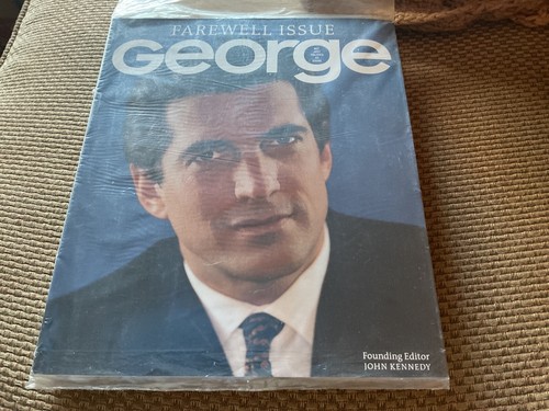 GEORGE MAGAZINE FAREWELL ISSUE, JFK JR. ORIGINAL MAILING PLASTIC, SEALED NEW