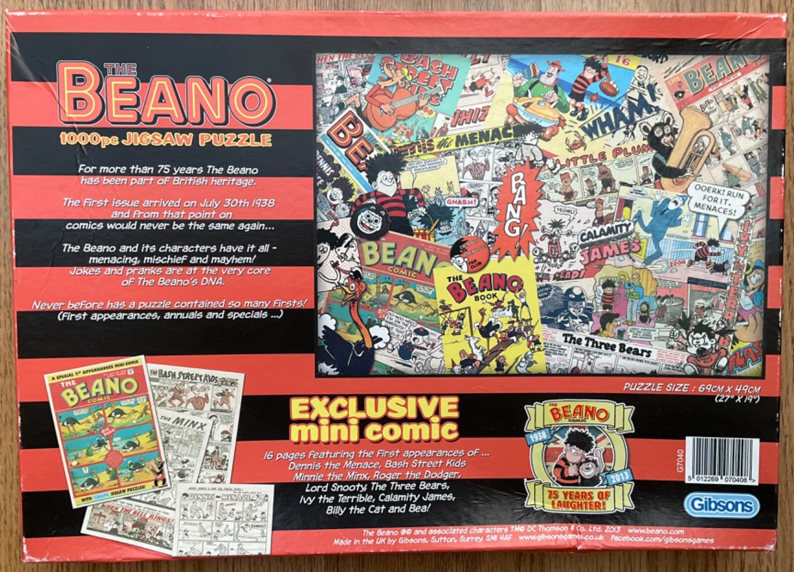 Gibsons "The Beano" 1000 Piece Jigsaw Puzzle Complete eBay