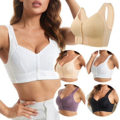 US Bra For Older Women Front Closure 5d Shaping Push Up Seamless No Trace Beauty