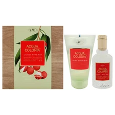 4711 Acqua Colonia Lychee and White Mint by Muelhens for Unisex - 2 Pc Gift Set