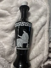 1958 Jim Beam Whiskey Bottle Decanter Royal Emperor Black Design Empty Greek
