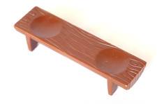 1974 Hasbro Weebles West Ranch Cabin Brown Bench Part No. 137306