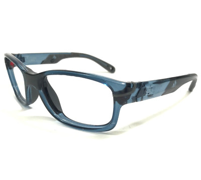 Rec Specs Athletic Goggles Frames Y10 651 Clear Blue Square Full Rim 52-16-125