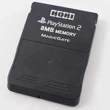 PS2 HIKARU Memory Card 8MB HORI Black HP2-40 Playstation 2 Made Japan 2877
