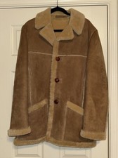 Men  s Vintage Sawyer Of Napa Shearling Rancher Marlboro Man Jacket 38