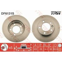 TRW 2X Bremsscheibe Vorne 302 BelüFtet FüR Renault Master III Kasten FV