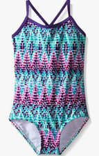 NEW Kanu Surf Girls' Bali Beach Sport Banded 1 Piece Swimsuit Size 2T