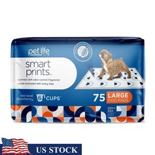 Smart Prints Dog Pads Odor Control 5 Layer Absorption Puppy Potty Training 75ct