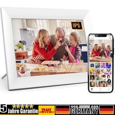 10.1 Zoll Digitaler Bilderrahmen WiFi WLAN 32GB Fotorahmen Touchscreen weiß