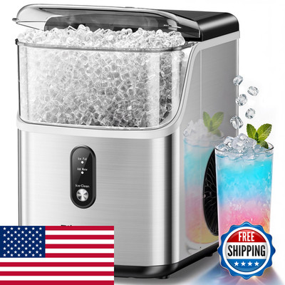 Euhomy Nugget Ice Maker Countertop Ready In 7 Mins 34Lbs/24H Pebble Ice Maker