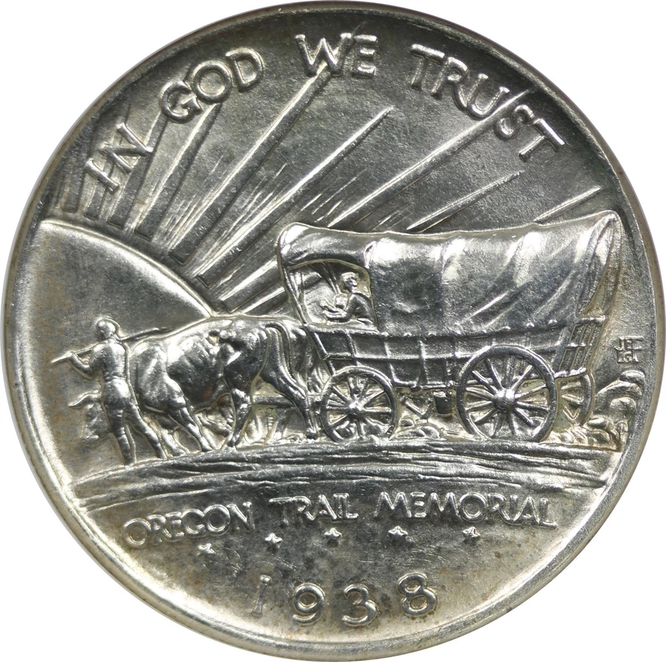 1938-S Oregon Trail 50C NGC MS 65 Early Silver Commemorative Half Dollar - Image 4 of 4