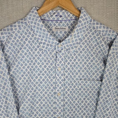 TOMMY BAHAMA Mens Size 2XL Big Island Zone Button Down Shirt Wicking Soft 2XLB
