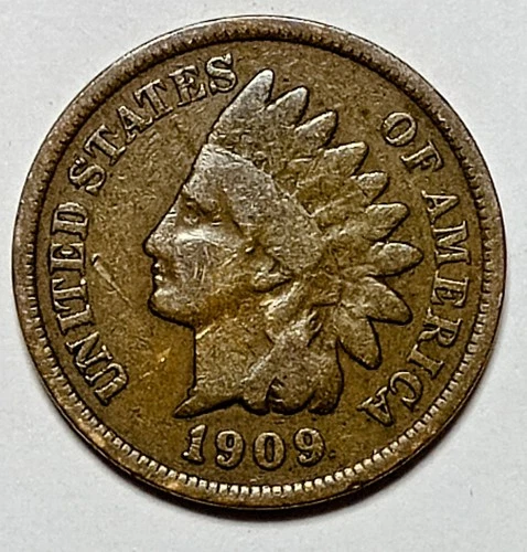 Indian Head Penny Lot of "1"VERY NICE 1909 GOOD OR BETTER° $ FREE SHIPPING $#470