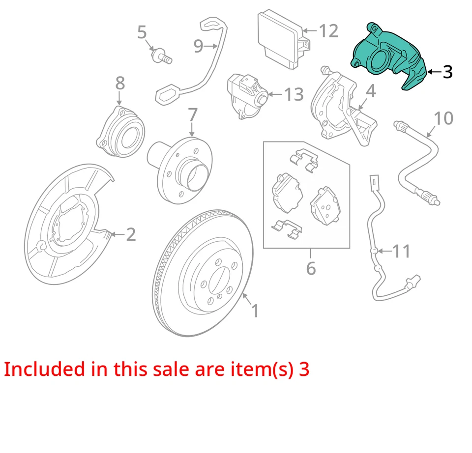 Pinza de freno trasera derecha BMW 650I CONV F12 2012-2018 con motor de ajuste 6793048 Foto 3 de 4