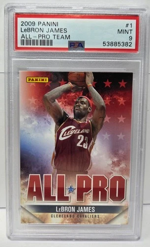 2009 Panini ALL PRO TEAM - LEBRON JAMES Basketball Card PSA 9 MINT (Low Pop)