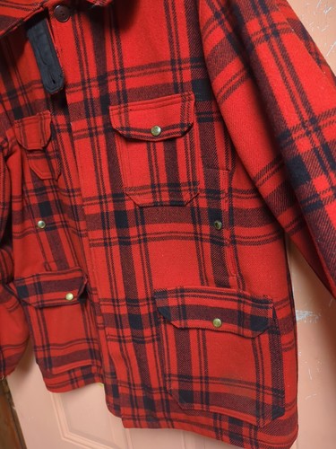 Vintage Woolrich 510 Buffalo Plaid Hunting Mackinaw Jacket Size 40 - Picture 8 of 15