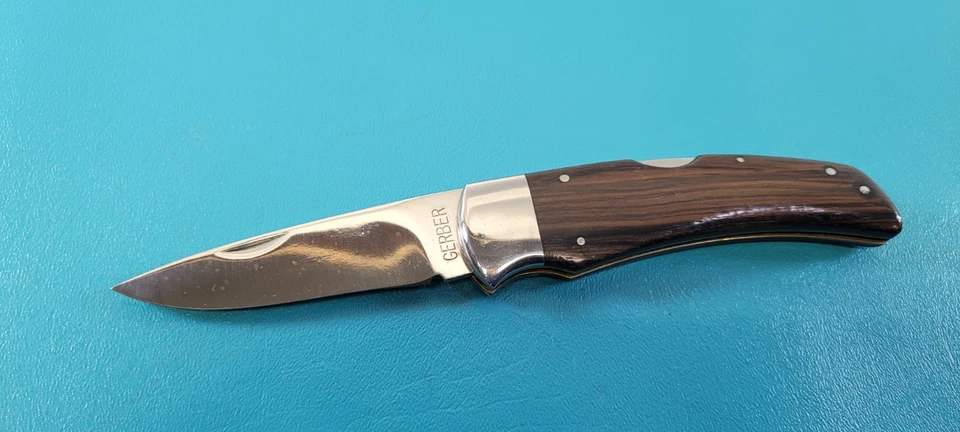 复古罕见 Gerber Ebony Hunter 折叠口袋刀 Sakai 日本 +鞘 TR471 — 第 3/4 张图片