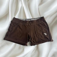 Abercrombie Fitch brown sweat shorts with pockets y2k vintage mcbling