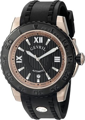 Gervil 3115 Men's SEA CLOUD Analog Display Self Wind Black AUTOMATIC Swiss Watch