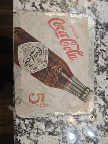 1 Vintage Small Coca-Cola Metal Sign. Advertising Sign