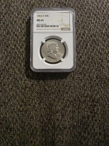 1963 d ms 64 Franklin Half Dollar