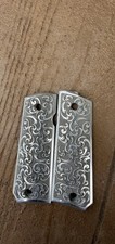 Custom Engraved Full Size 1911 Aluminum Grips- Scroll Engraved