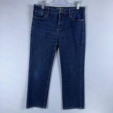 Lauren Ralph Lauren Straight Leg Jeans Mid Rise Womens Size 10 Petites Blue