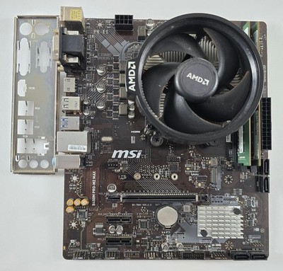 AMD Ryzen 5 3600X + MSI B450M PRO-M2 MAX + 16GB DDR4 + CPU Kühler #Z125