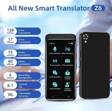 AI Language Translator Device, Voice Recorder Real-Time Translation A60 - Black