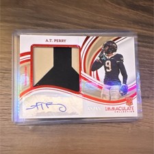 2023 Panini Immaculate A.T. Perry Rookie Patch Autograph Ruby 65/65 Wake Forest