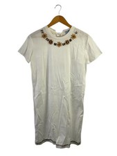 PRADA/Short Sleeve Dress/S/Cotton/WHT/APD1 2014 3055