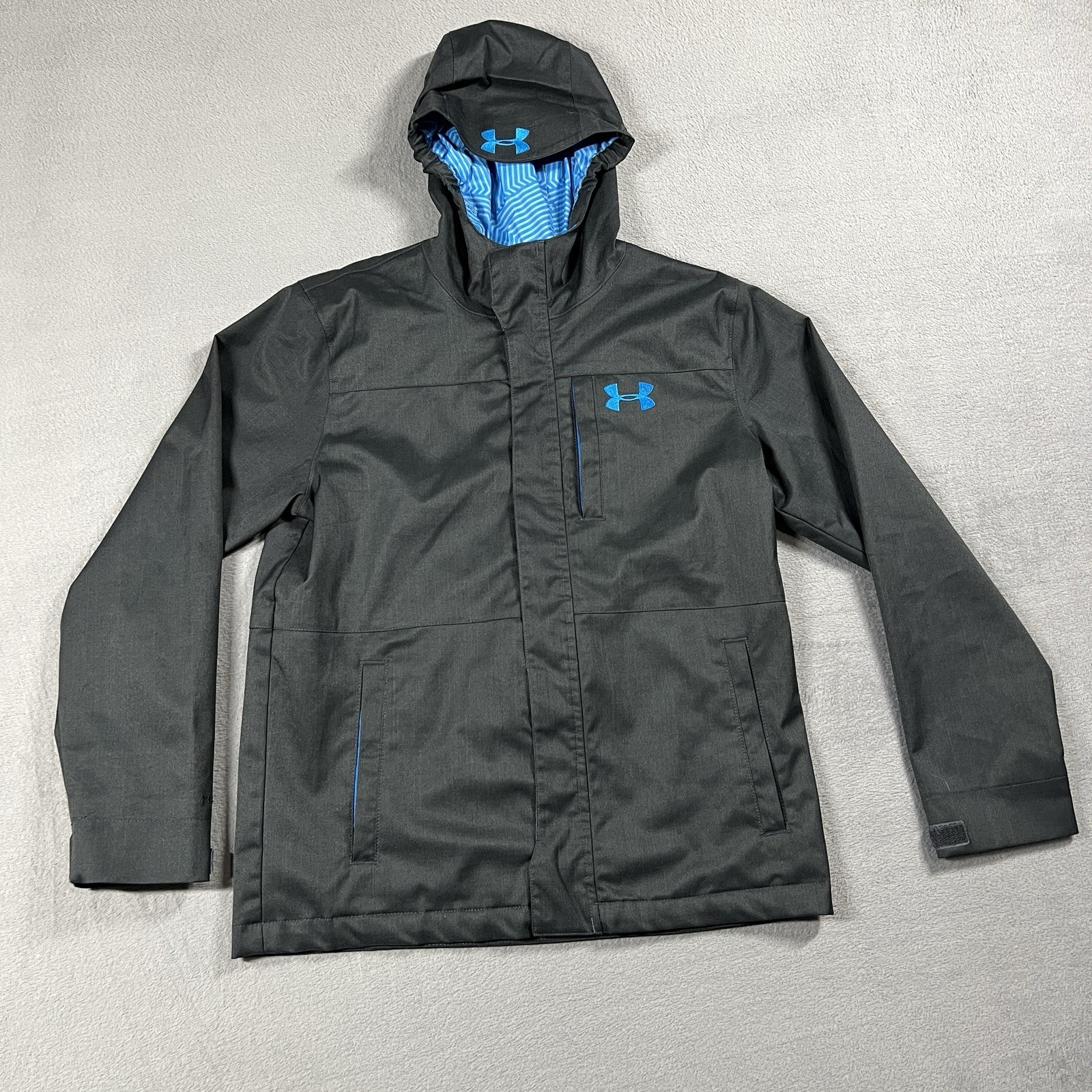Under Armour Jacket Boys L Black Infrared ColdGear Full Zip 